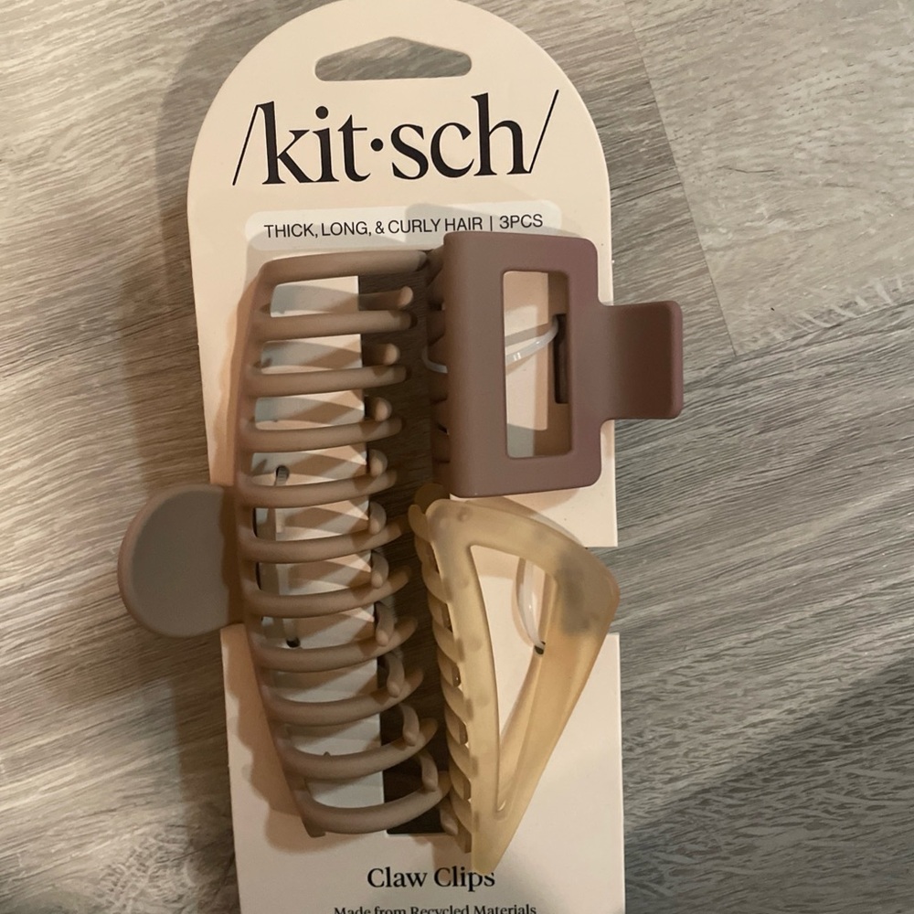 Kitsch Neutral Hair Claw Clips Trio